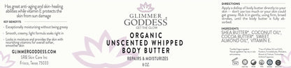Glimmer Goddess Organic Unscented Whipped Body Butter